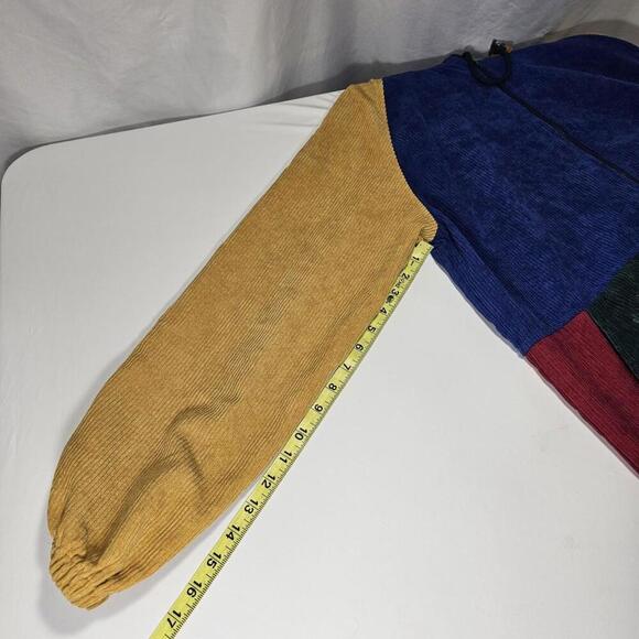 Vintage Corduroy Color Block Half Zip Charm KP Mens Size S (Fits Like Medium) - Picture 8 of 15